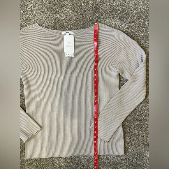 Uniqlo Size XXL Women's Ribbed Sweater - Light Taupe - Picture 10 of 11